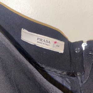 Prada Black Silk Blend Top with Subtle Sheen